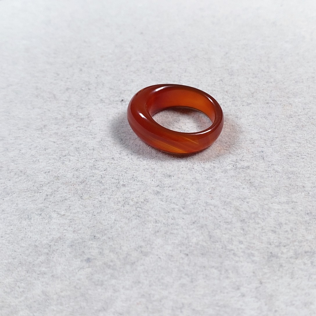 玛瑙/玉髓戒指未镶嵌秋**叶
