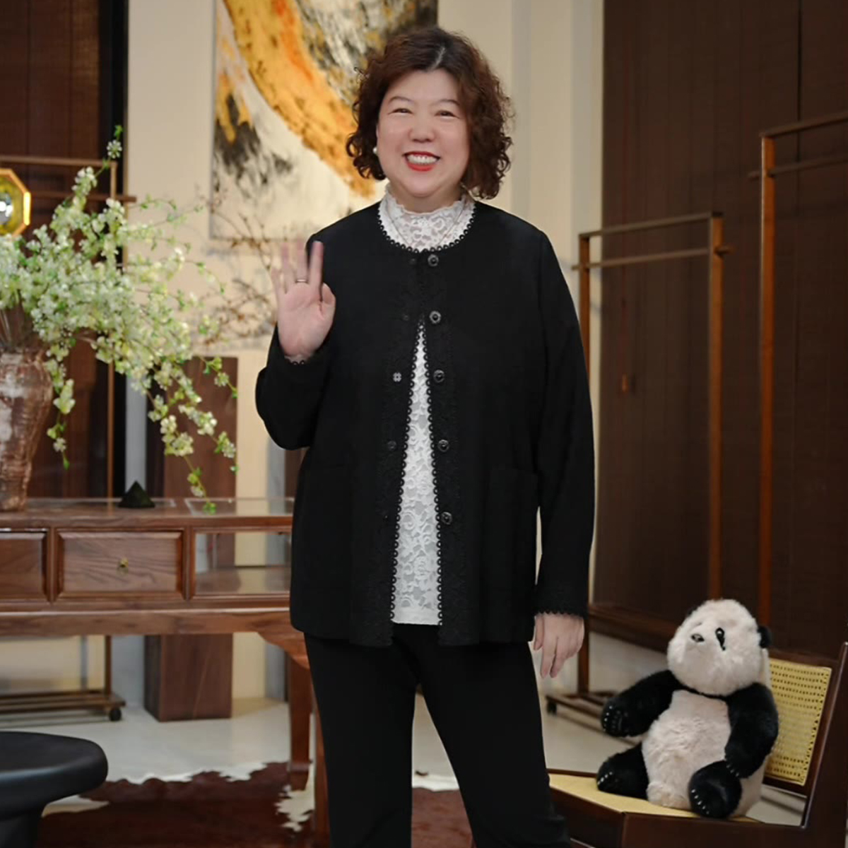 金雀绫【夜芙蓉】新中式设计款蕾丝工艺加宽加大外套SZA3TY576