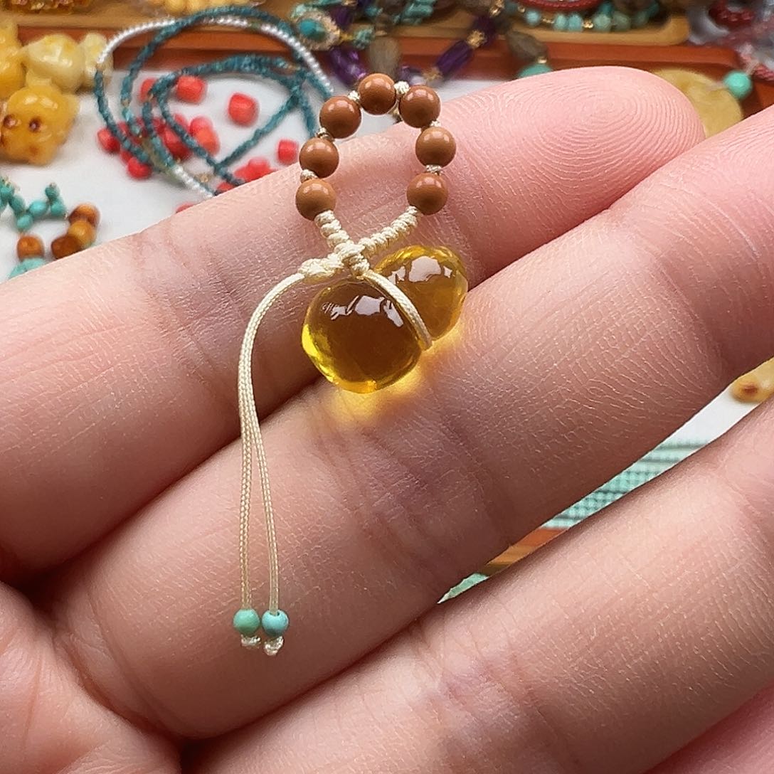 未镶嵌琥珀吊坠(不含链)