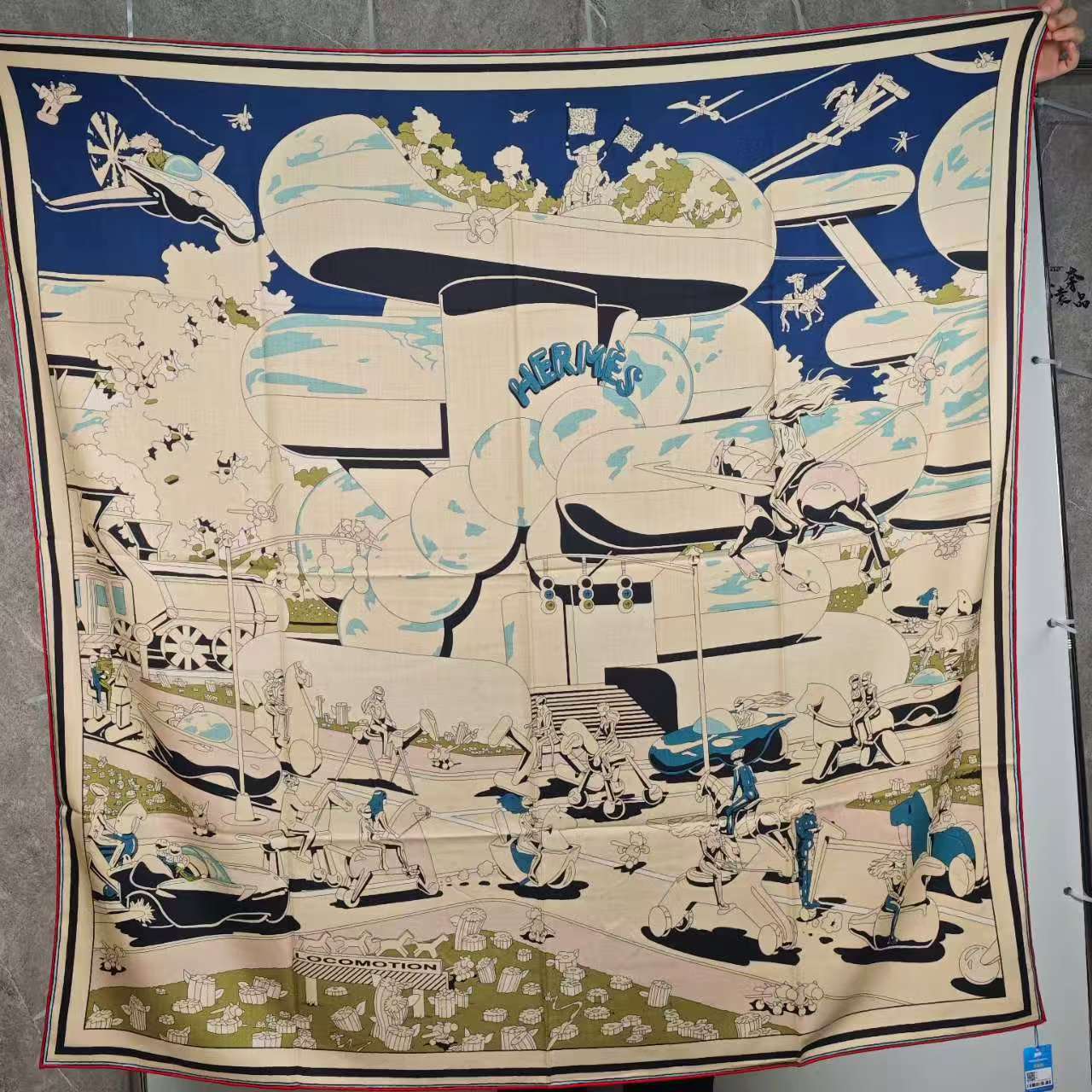 99新 Hermes/爱马仕  海囤J/爱马仕围巾/140*140/my51098