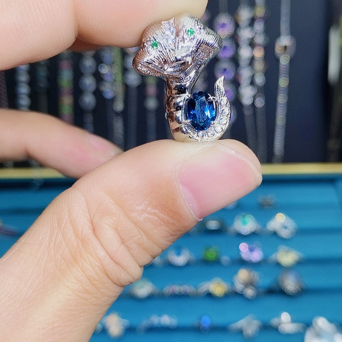 紫晶珠宝半成品银S925镶嵌