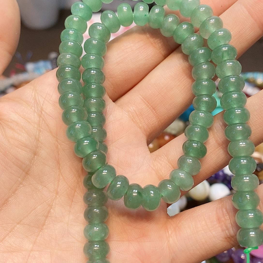 玛瑙/玉髓散珠东陵玉算盘一条8mm