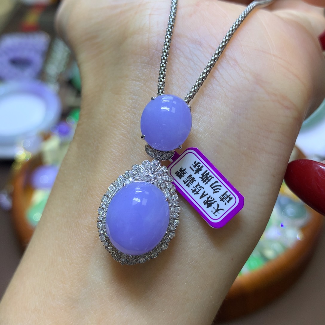 【闪购商品】翡翠颈饰18K金镶嵌翡翠