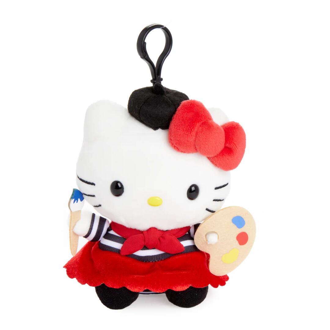 【洛杉矶限定】Hello Kitty 运动系列画家Kitty钥匙扣挂件玩偶