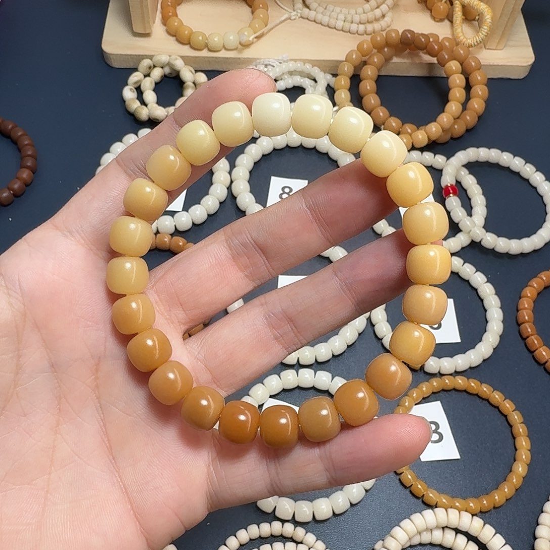 菩提根/象牙果手串10*9渐变