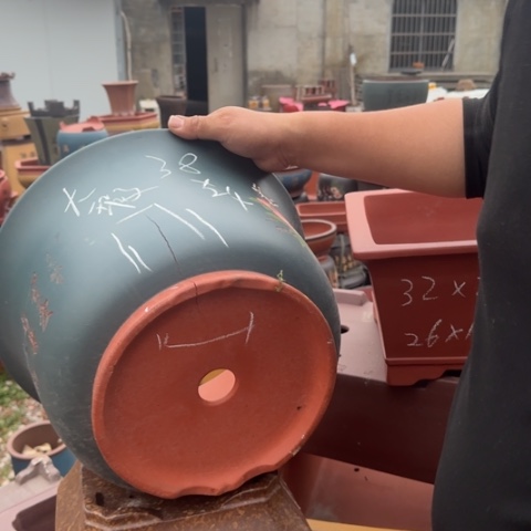 红陶紫砂花盆花盆盆景盆栽瑕疵