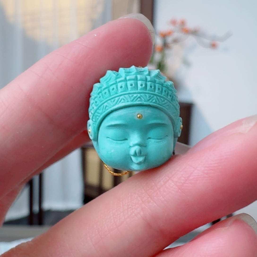 绿松石未镶嵌挂件