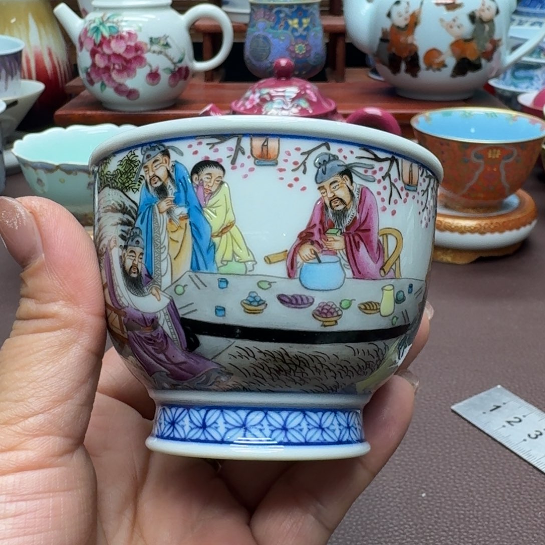 瓷片景德镇仿古手工制作精品展示