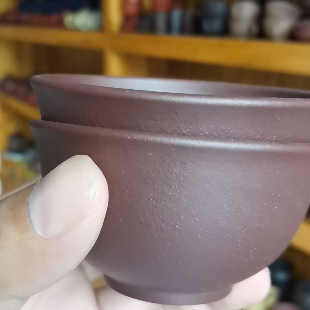 茶杯紫砂李*板紫砂杯一组