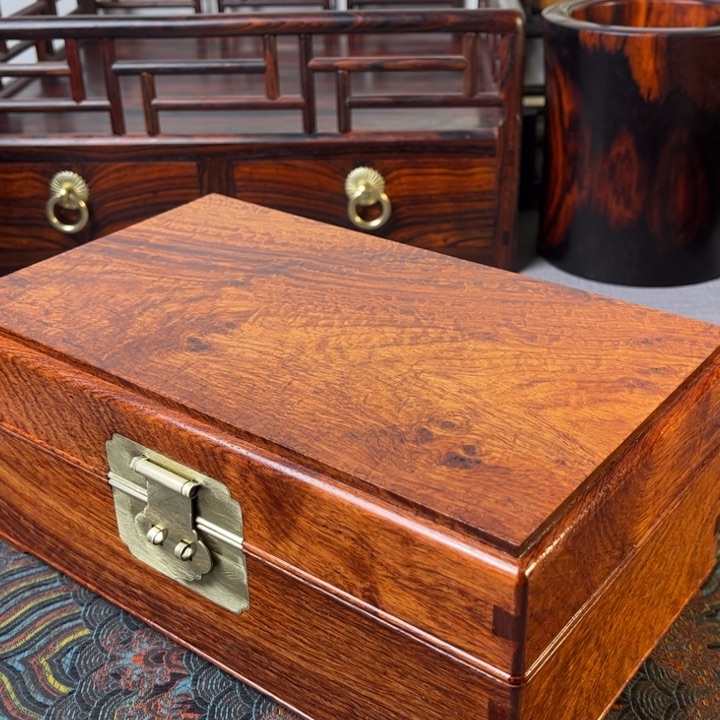 贡木缅甸花梨首饰盒25