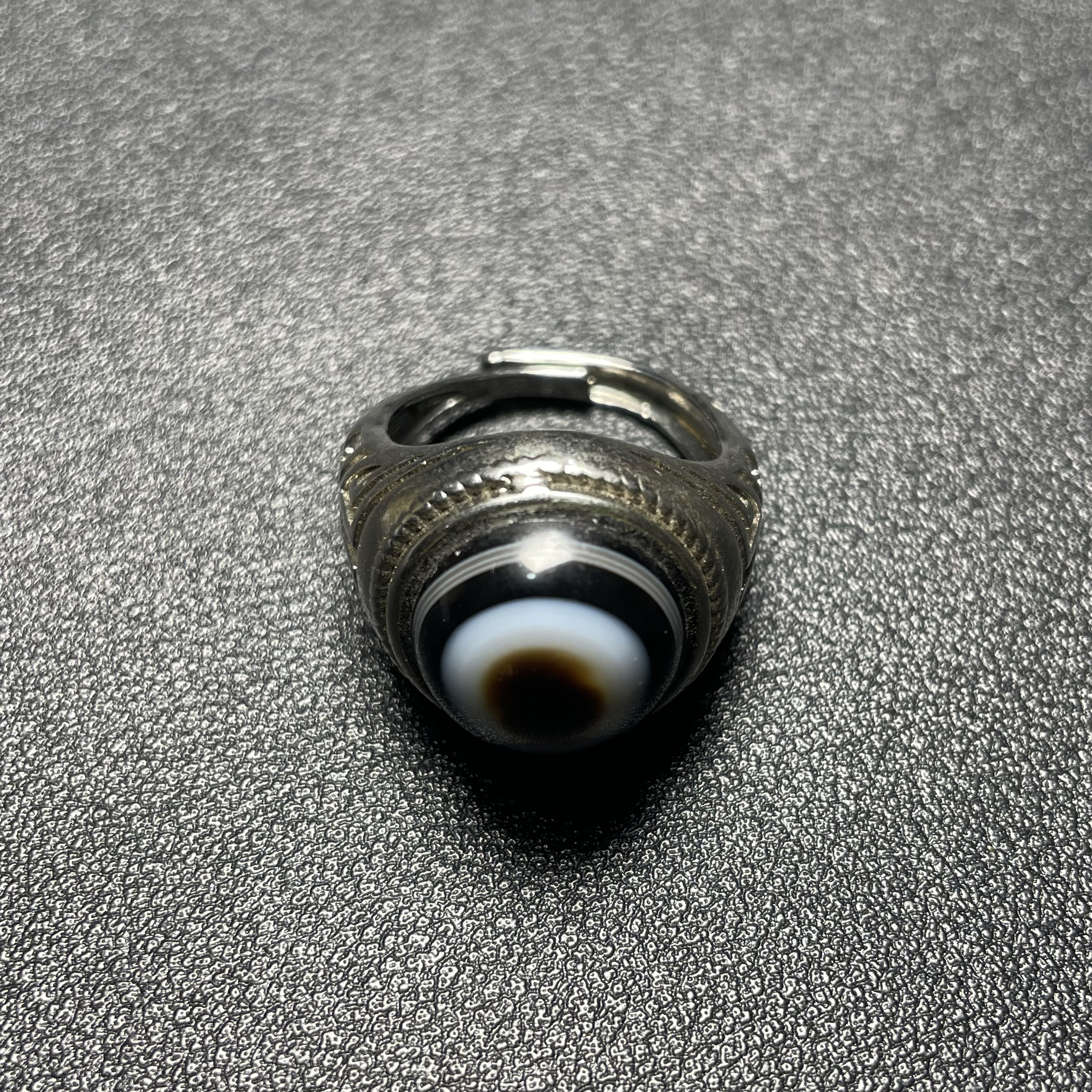 【隆兴甄选】玛瑙珠戒指0042天珠