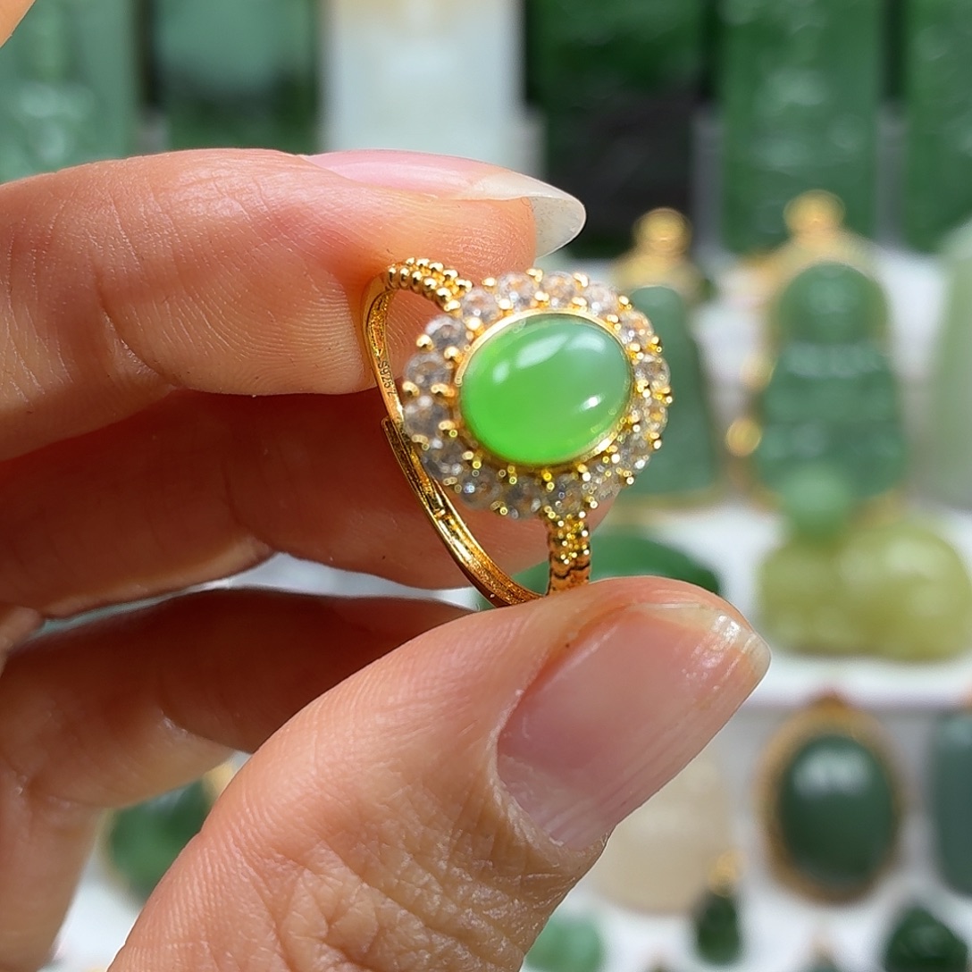 和田玉银S925镶嵌颈饰