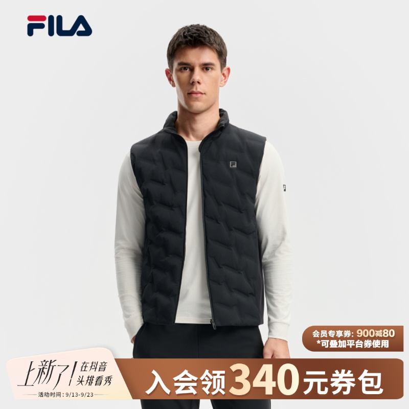 FILA斐乐男士【飞羽羽绒马甲】冬新款鸭绒轻薄保暖外套A11M541906F