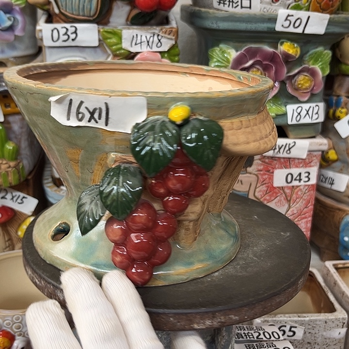 粗陶材质多肉花盆