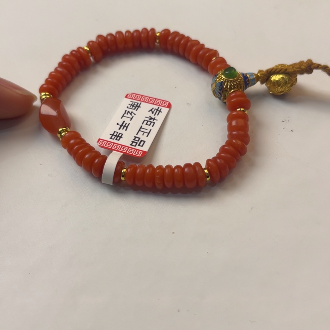南红玛瑙手链合金手串