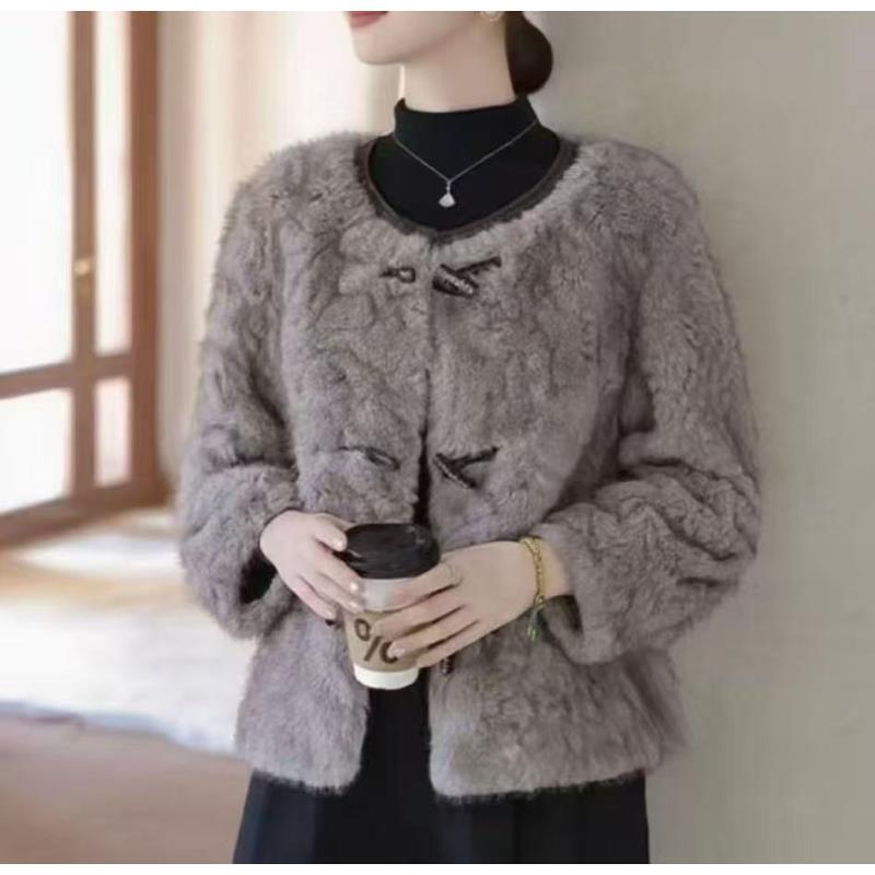 常规宽松型ins短款女装小香风百搭圆领2081