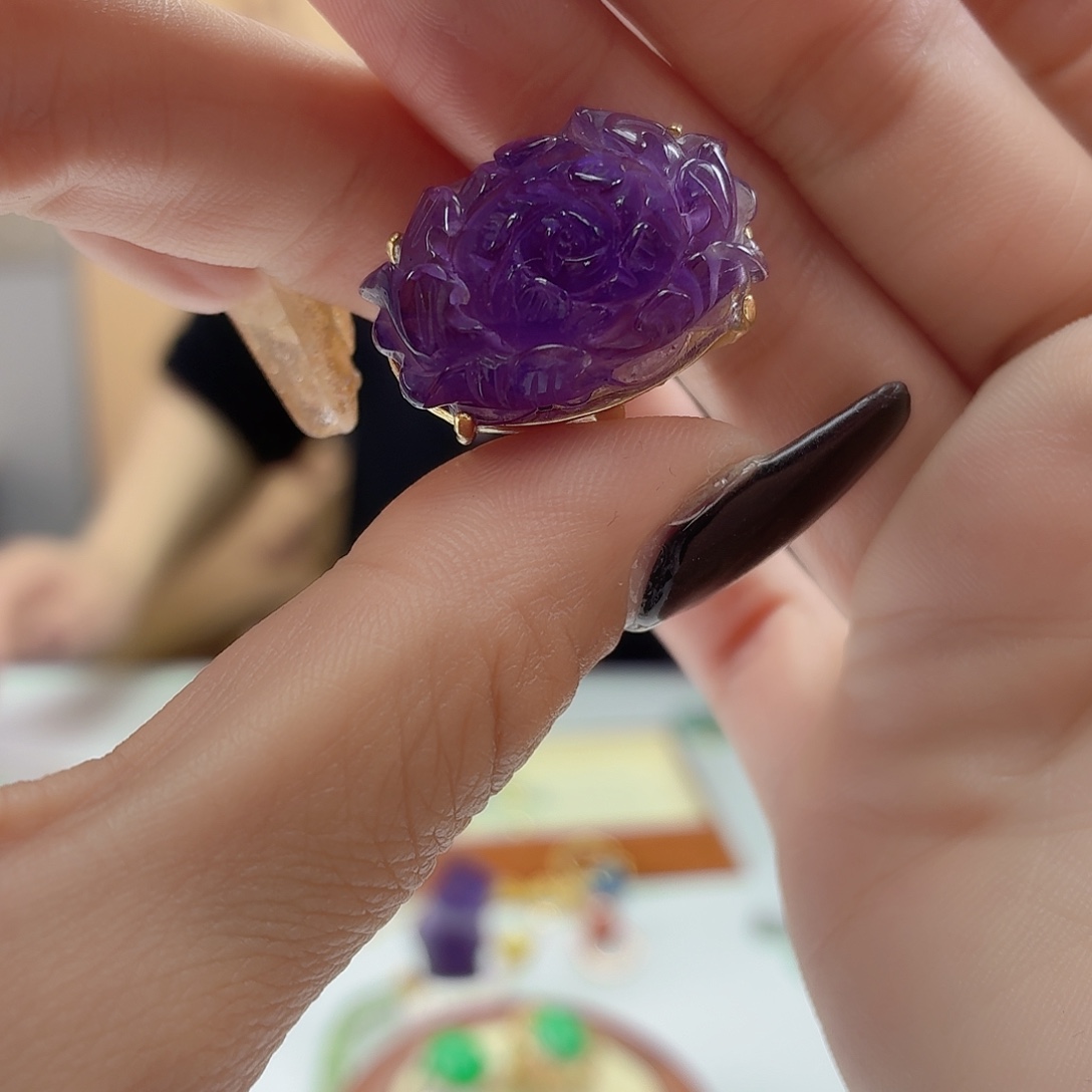 银S925镶嵌戒指水晶，