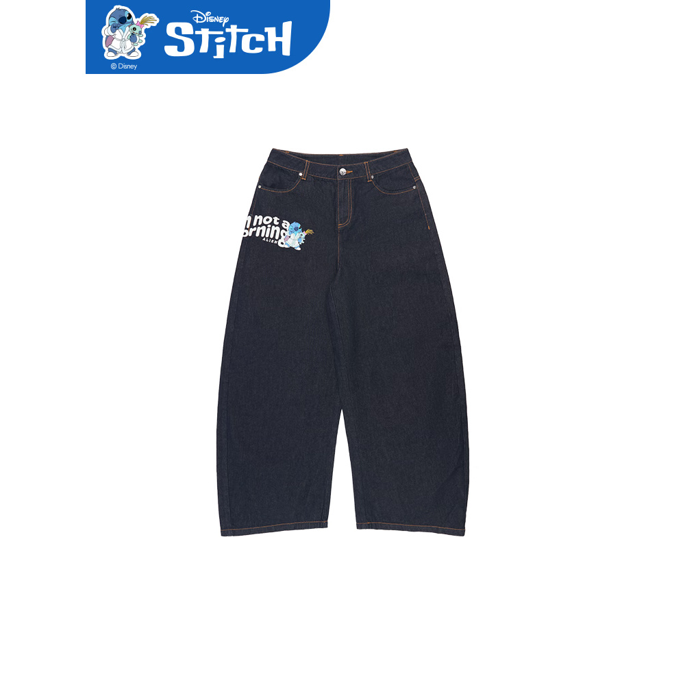 【经典牛仔拍1发3】BOY BY BOY复古美式牛仔长裤弯刀裤百搭迪士尼