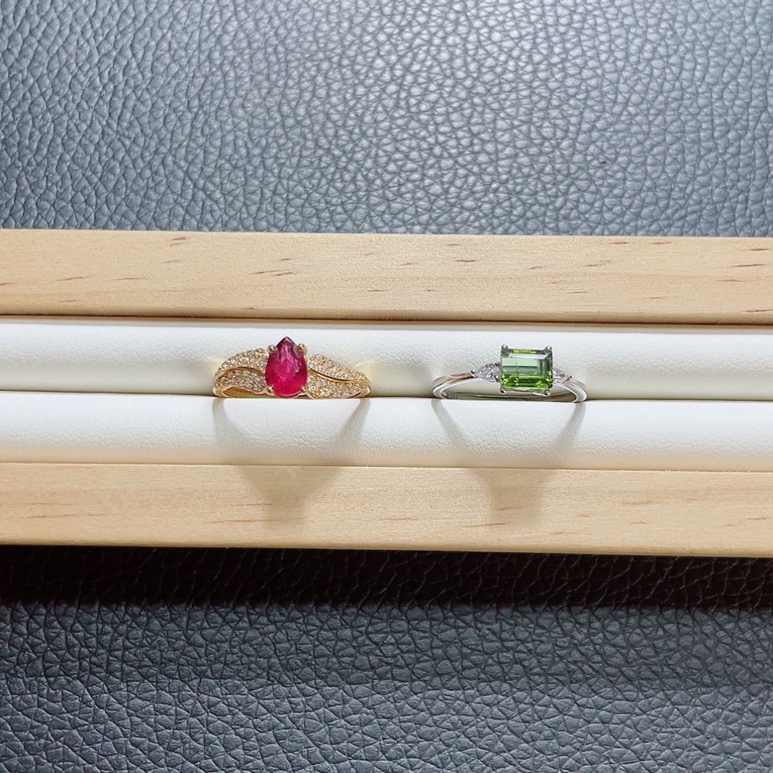 碧玺戒指未镶嵌多样性发其一