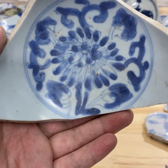 瓷片现代瓷器青花瓷片