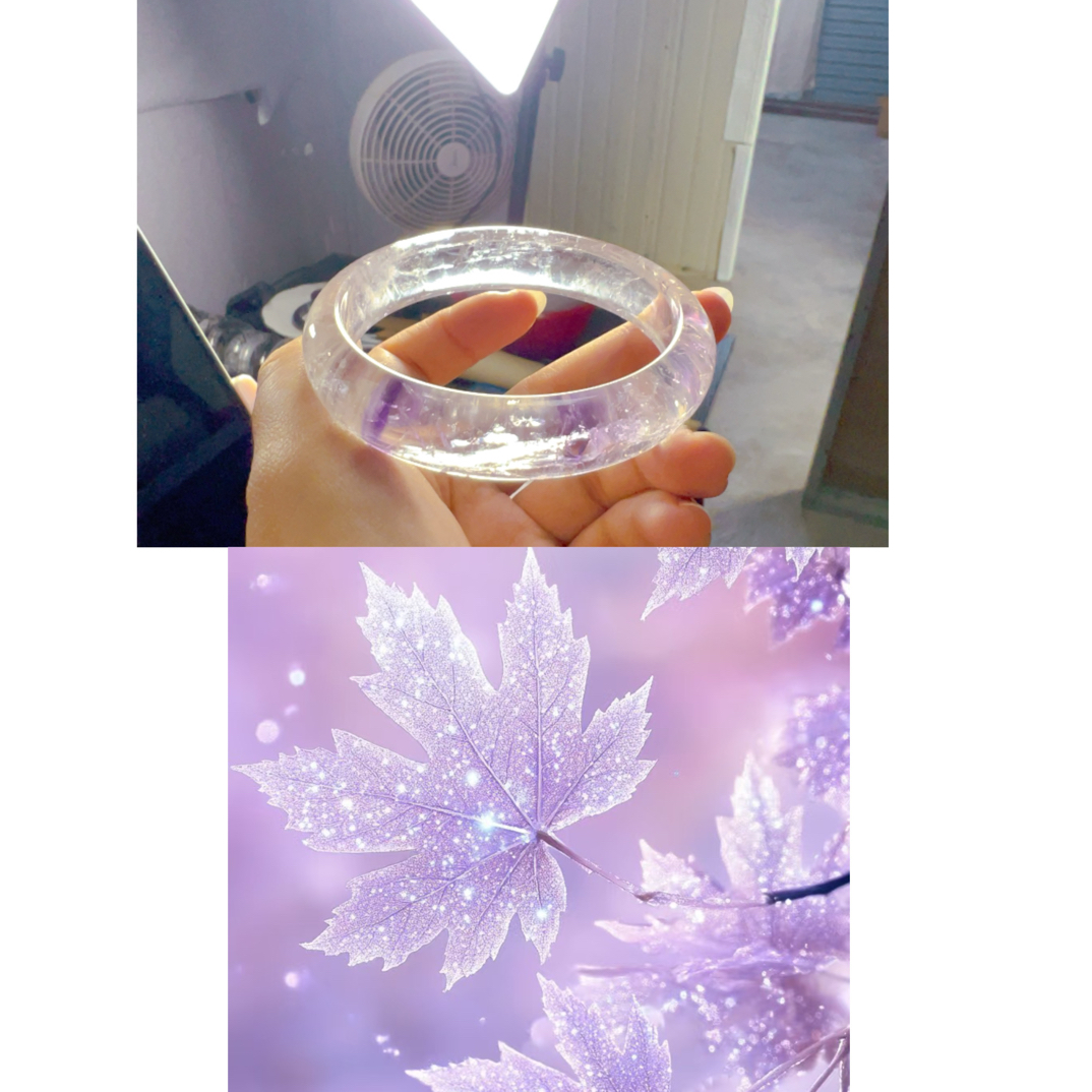 『能量九紫离火』巴西冰紫水晶手镯（多样性发一)