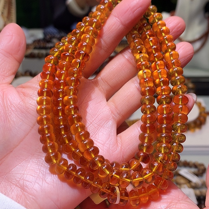 未镶嵌琥珀裸石8m一级漏中漏