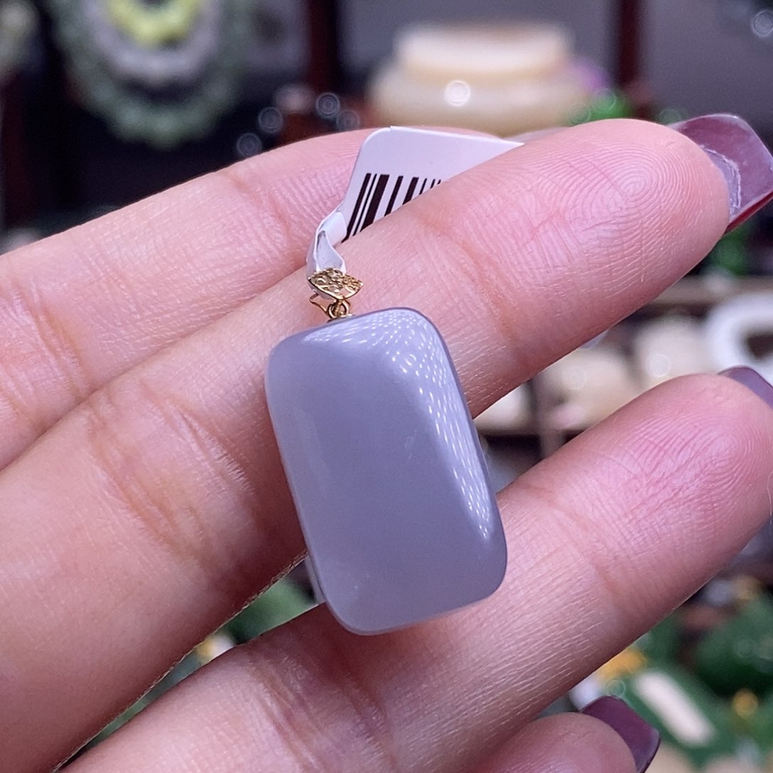 和田玉清货价冰烟紫金镶无事牌未镶嵌