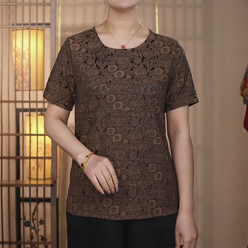 【071宋锦有钱花】2025年新款宋锦圆领常规款碎花女装