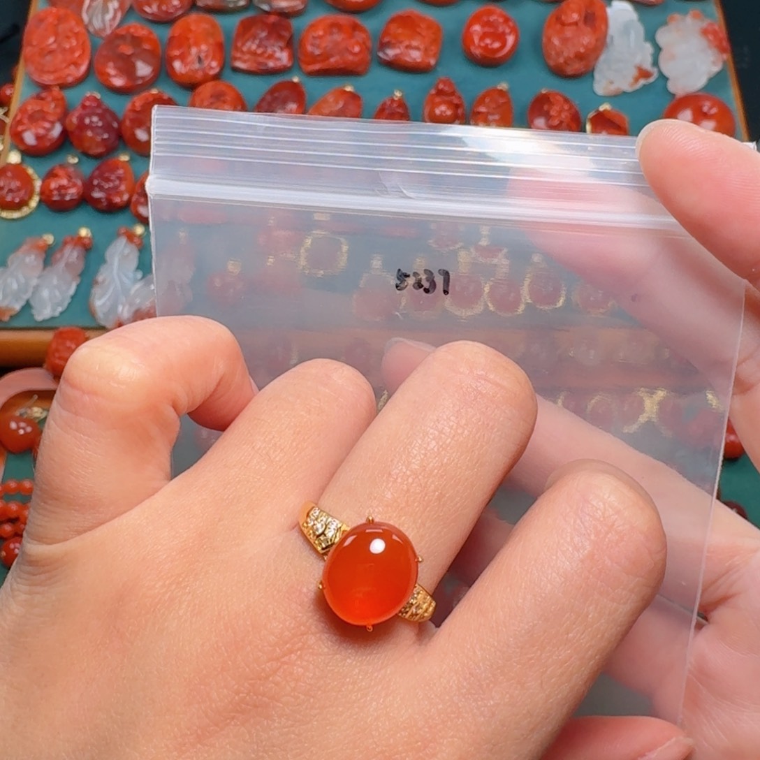 南红玛瑙南红银S925镶嵌