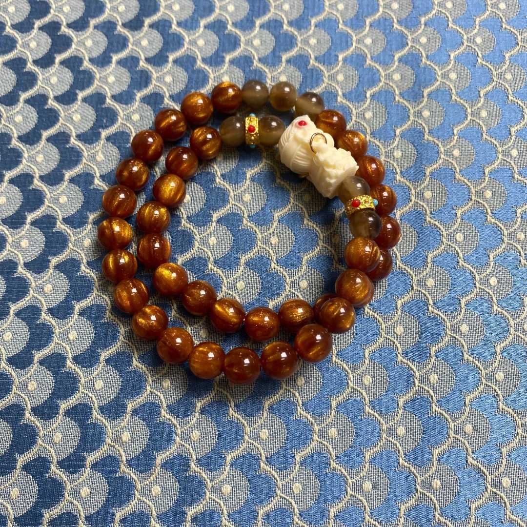 hl  多圈  一点  黄  纹理  瑶轩堂精选高端