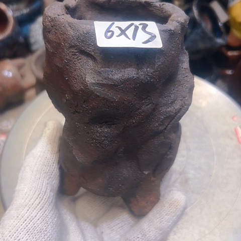 粗陶花盆手工花盆