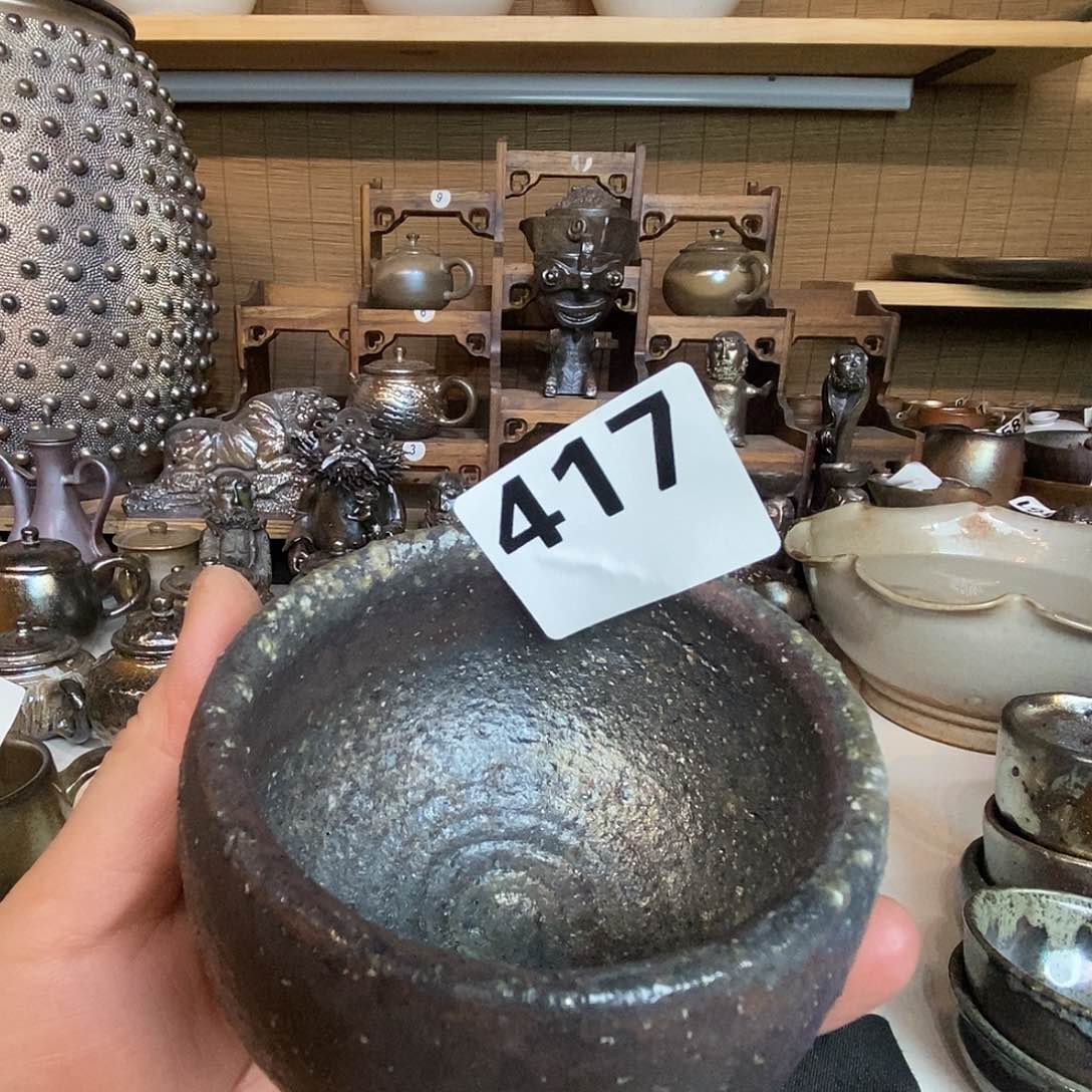 高温柴烧陶泥压手杯