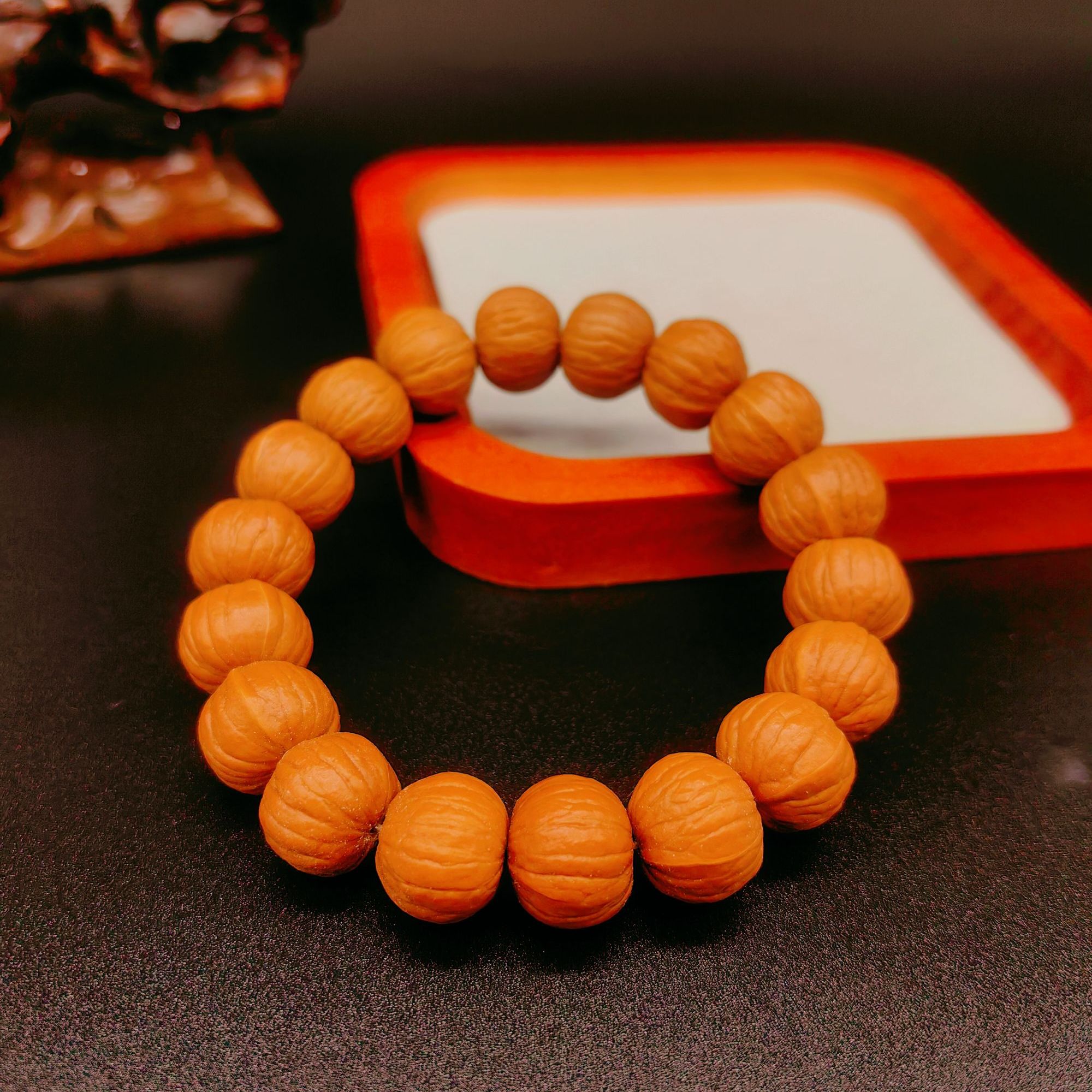 （高品质）四大明核南瓜猴头14+mm手串1串