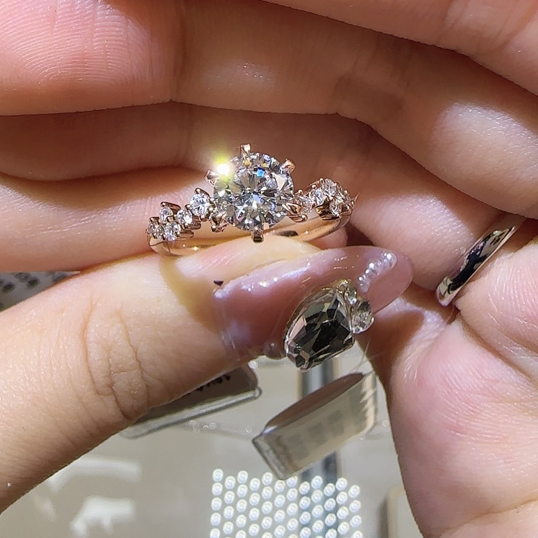 实验室培育钻石18K金镶嵌一卡玫瑰金 11-16