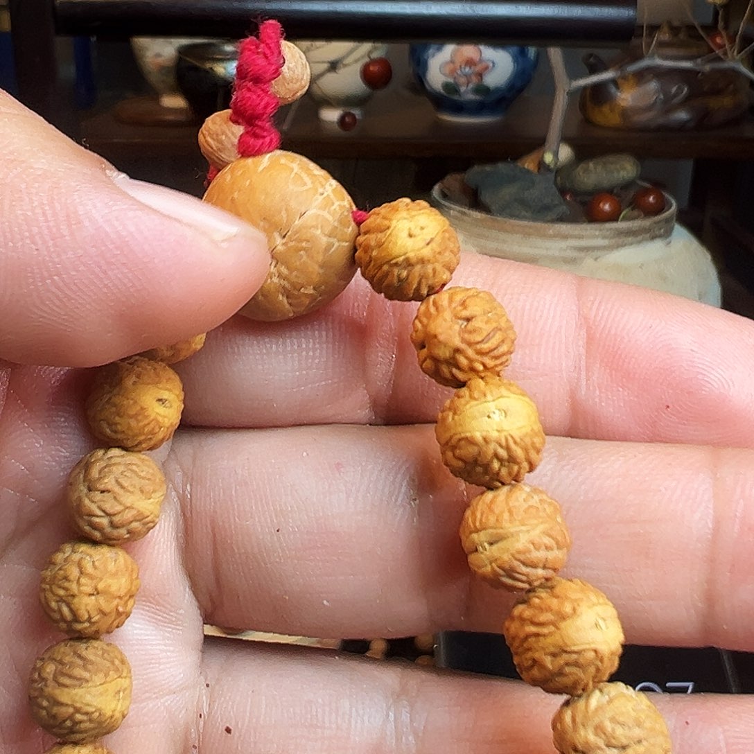 成***略凤眼菩提吊坠野生酸枣核手串
