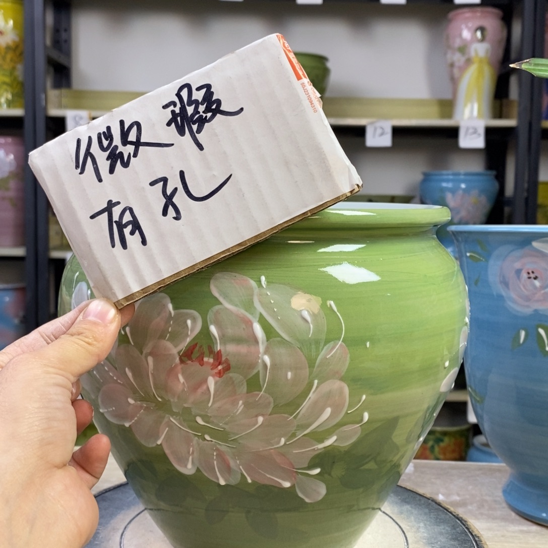 景德镇手工手绘陶瓷花盆