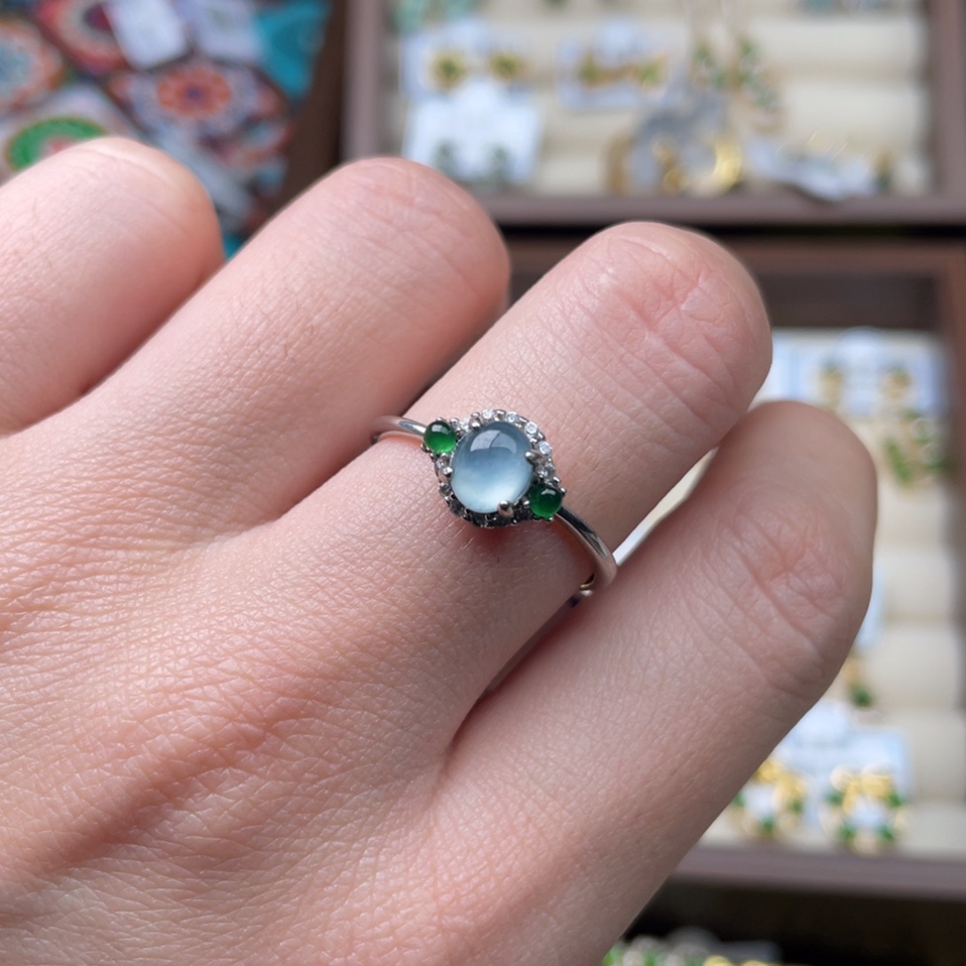 翡翠银S925镶嵌颈饰