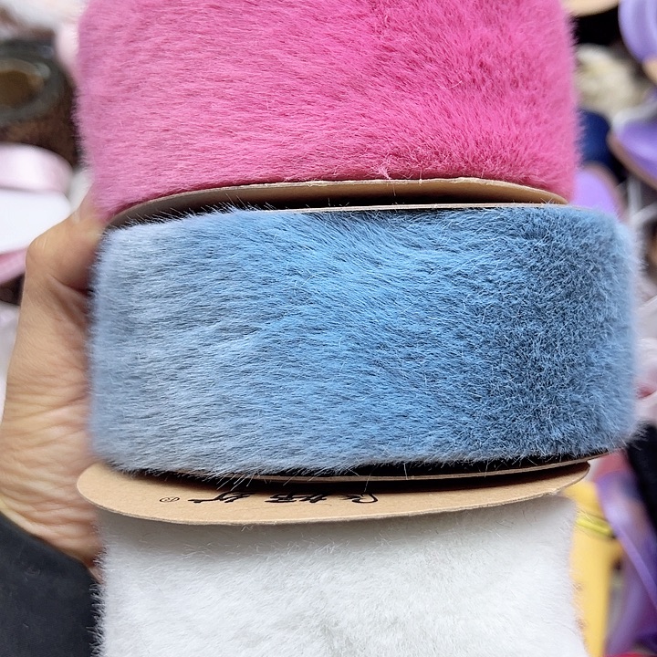 5的雪貂毛浅玫红，灰蓝色，