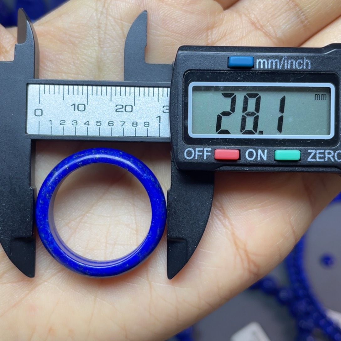 青金石未镶嵌21mm内径指环