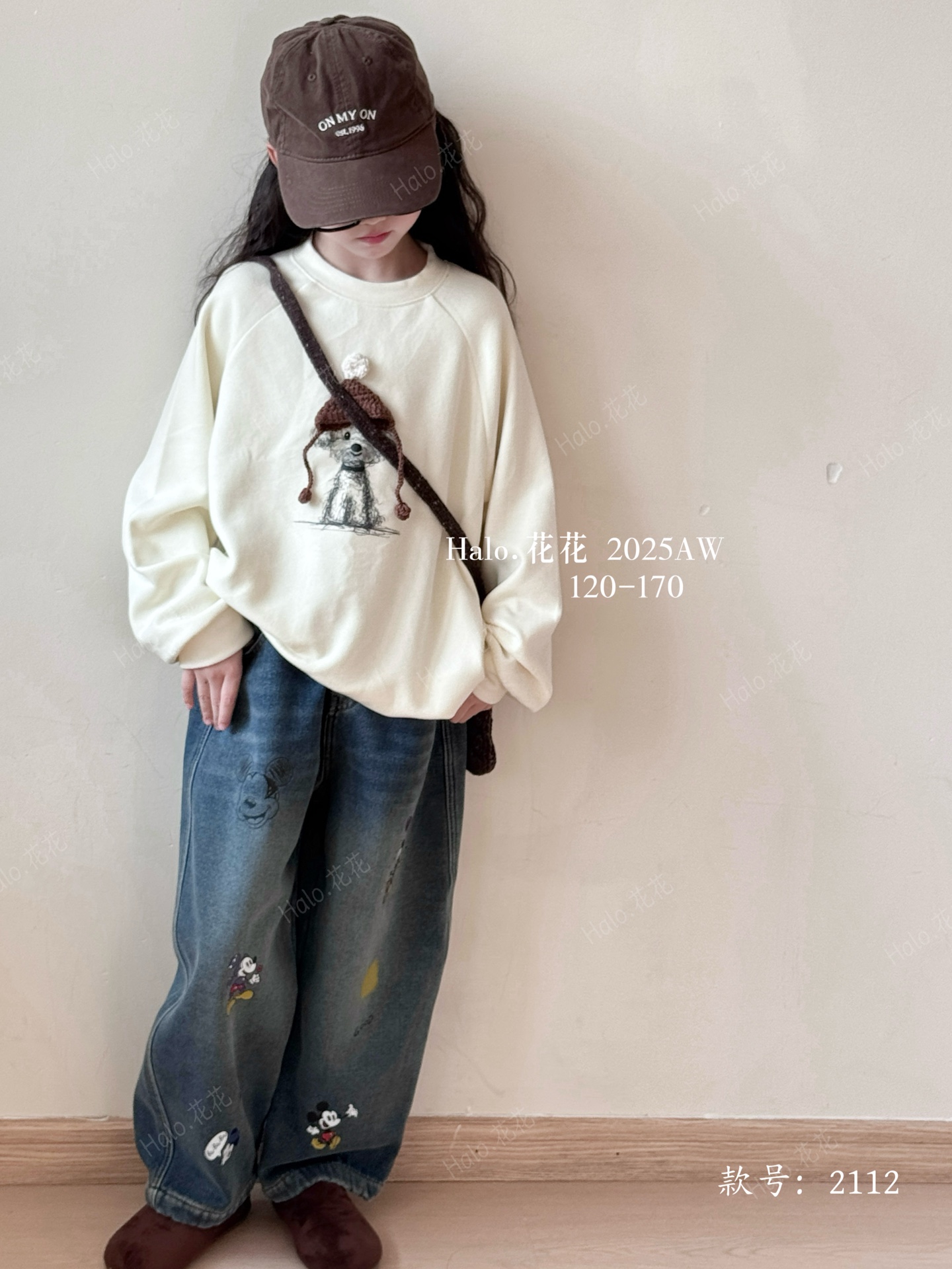 【实体店】【发热衣】【暖而不闷】圣诞帽小狗松弛感时尚卫衣T2112