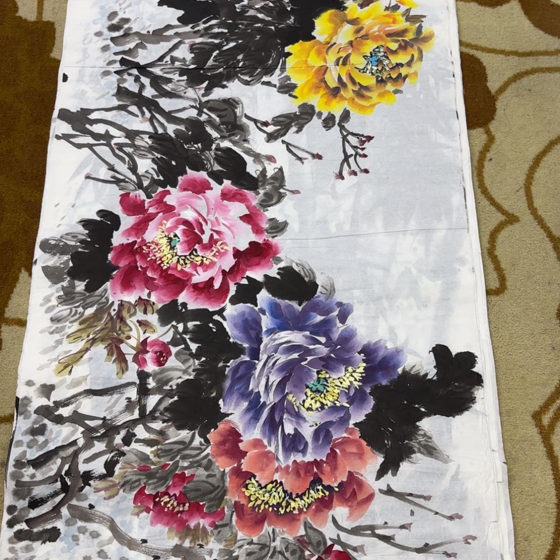 国画顾传吉四尺花鸟艺