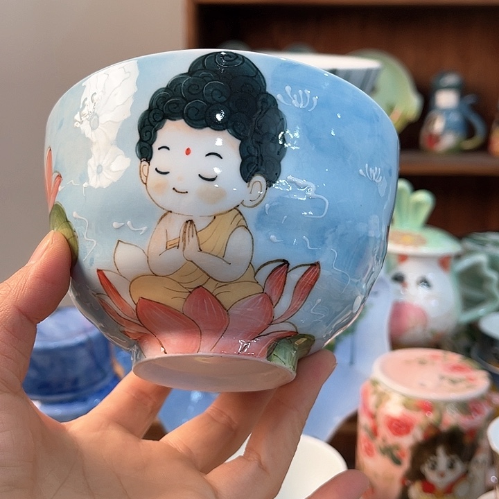 陶景德镇釉下手绘陶瓷 