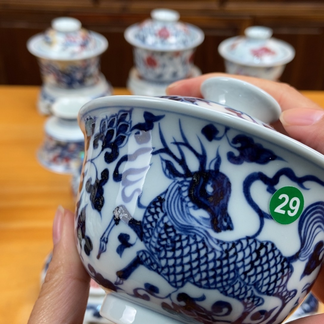 手绘现代茶具非古董