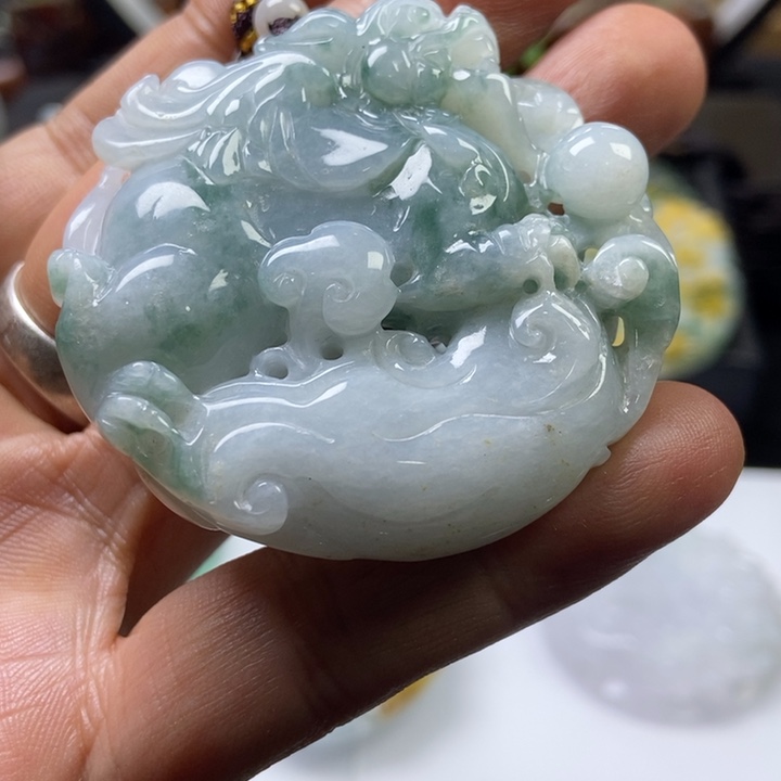 翡翠未镶嵌挂件缅甸A翡翠