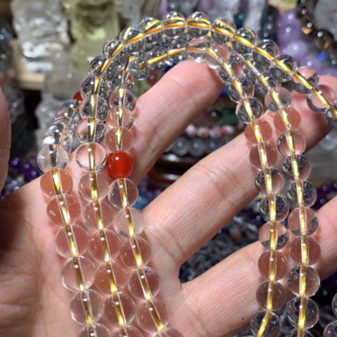 水晶佛珠未镶嵌无*子8mm佛珠168