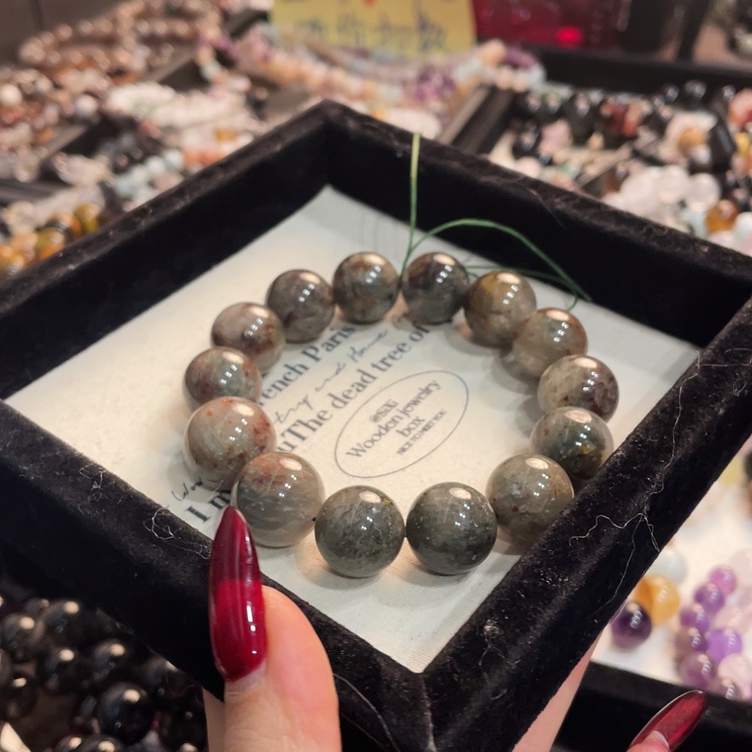 水晶手链未镶嵌莫奈绿幽灵