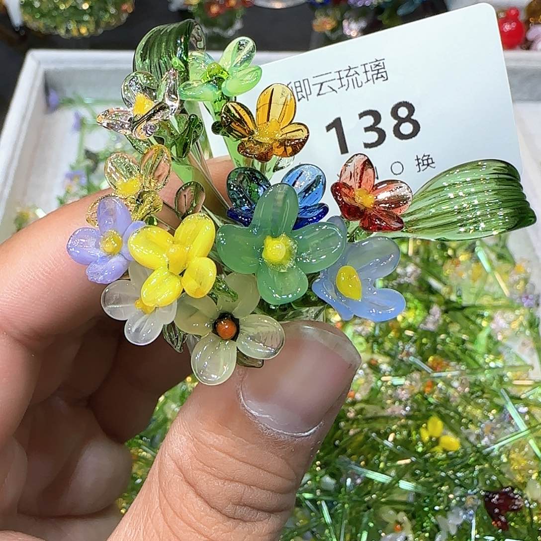 琉璃手工艺品138插花