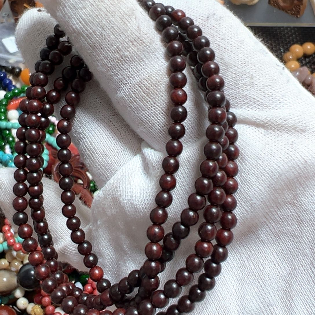 非洲檀香无事牌04多圈手串