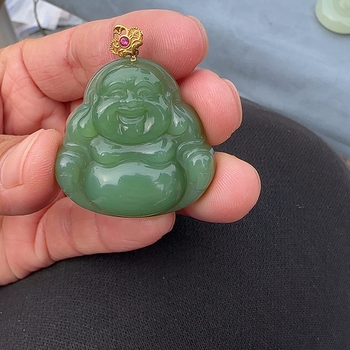 和田玉（碧玉）颈饰未镶嵌35的