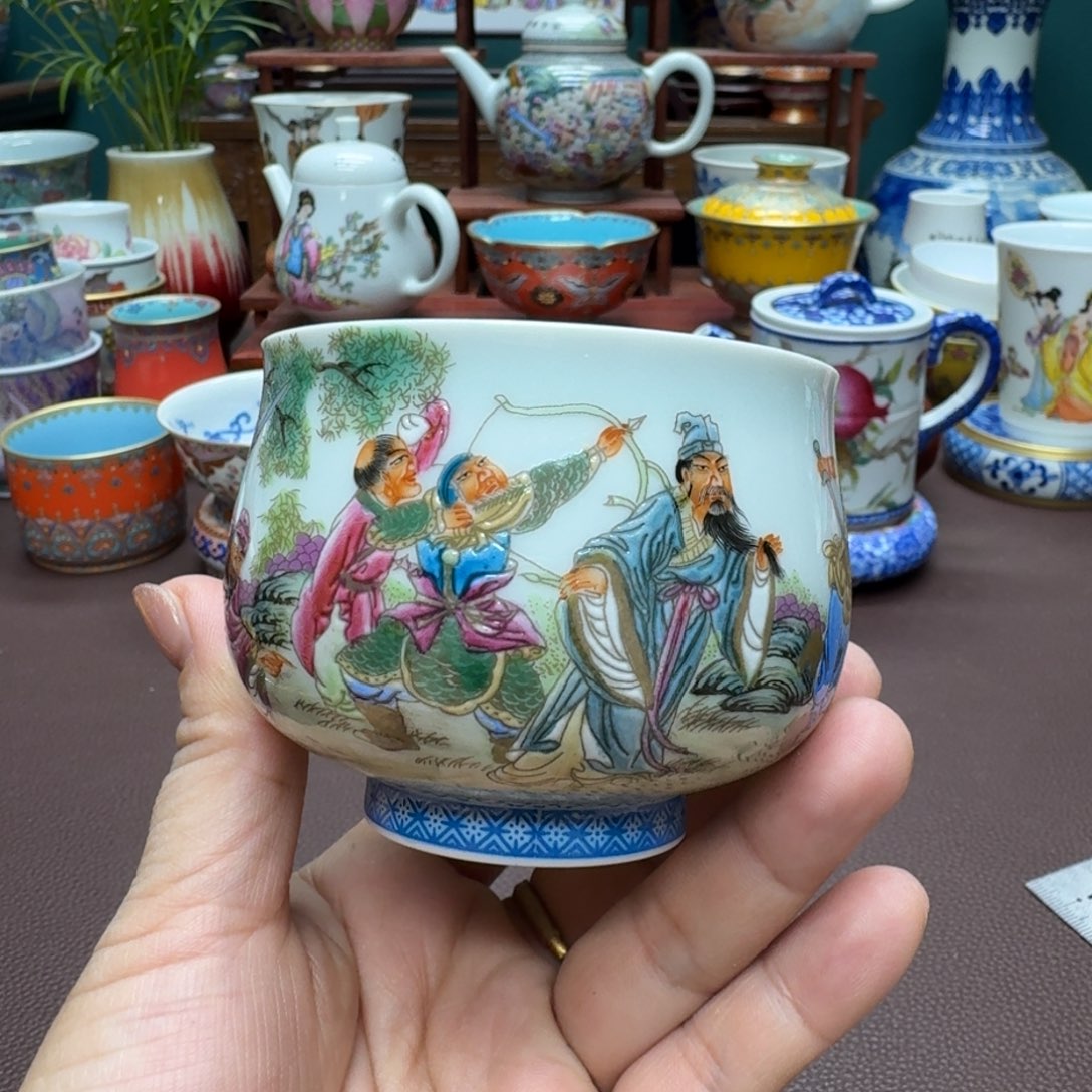 瓷片景德镇仿古手工制作精品展示